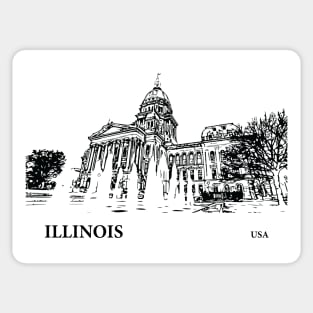 Illinois State USA Sticker
